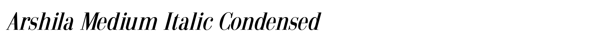 Arshila Medium Italic Condensed image
